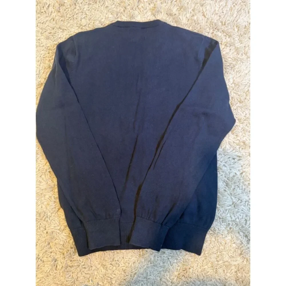 Ben Sherman navy v‑neck sweater size S signature preppy golfcore - Picture 4 of 5